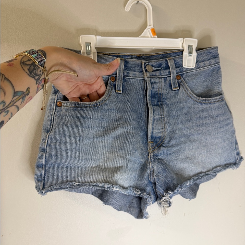 Denim Blue Women's Shorts 26 - Picture 2 of 8